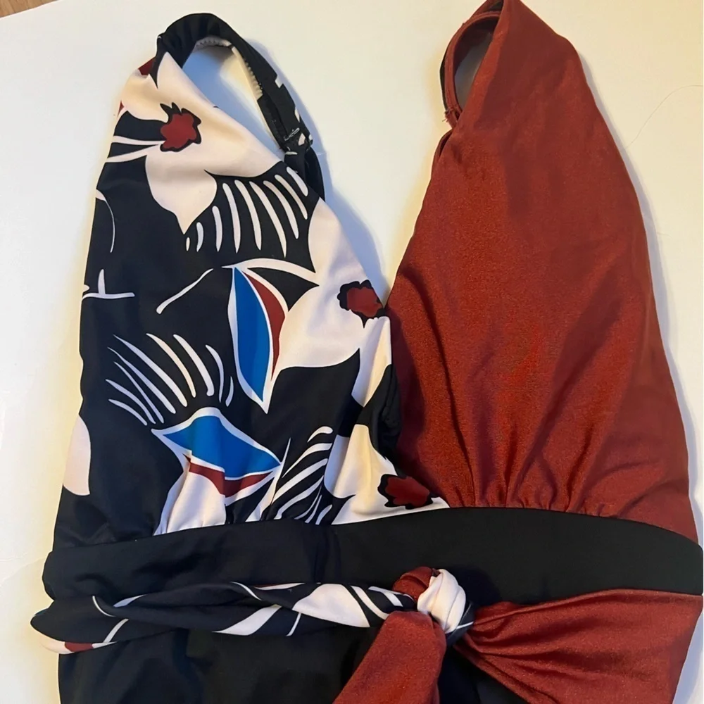 Sanctuary Moody Blooms Tie-Front One-Piece Swimsuit - Picture 12 of 16